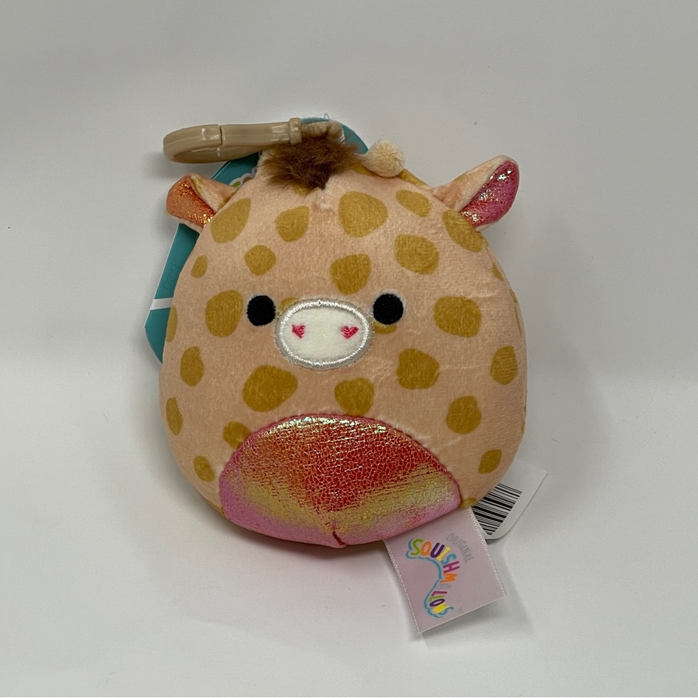 Squishmallows Zuni the giraffe 3.5 inch keychain clip